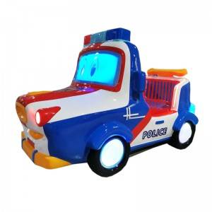 NEW ARRIVAL coin operated 3D kiddie ride police-car with car racing machine