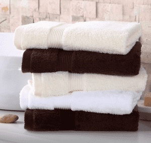 Towels of regular size and weight