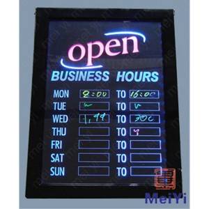 LED writing board with business hours-LWB-001