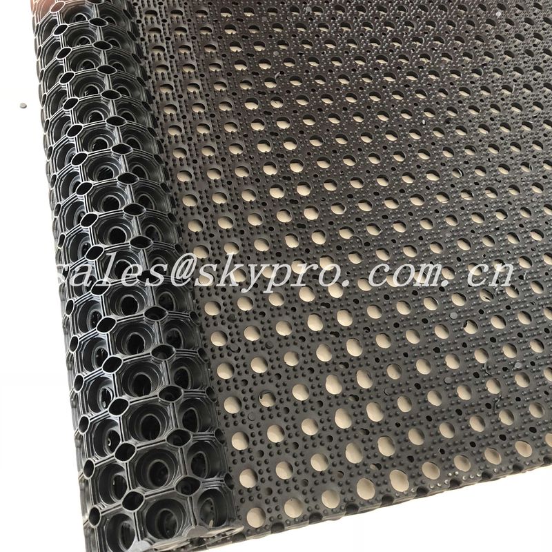 Anti Slip / Anti Fatigue Interlocking Porous Rubber Floor Mat , Thickness 8mm – 50mm