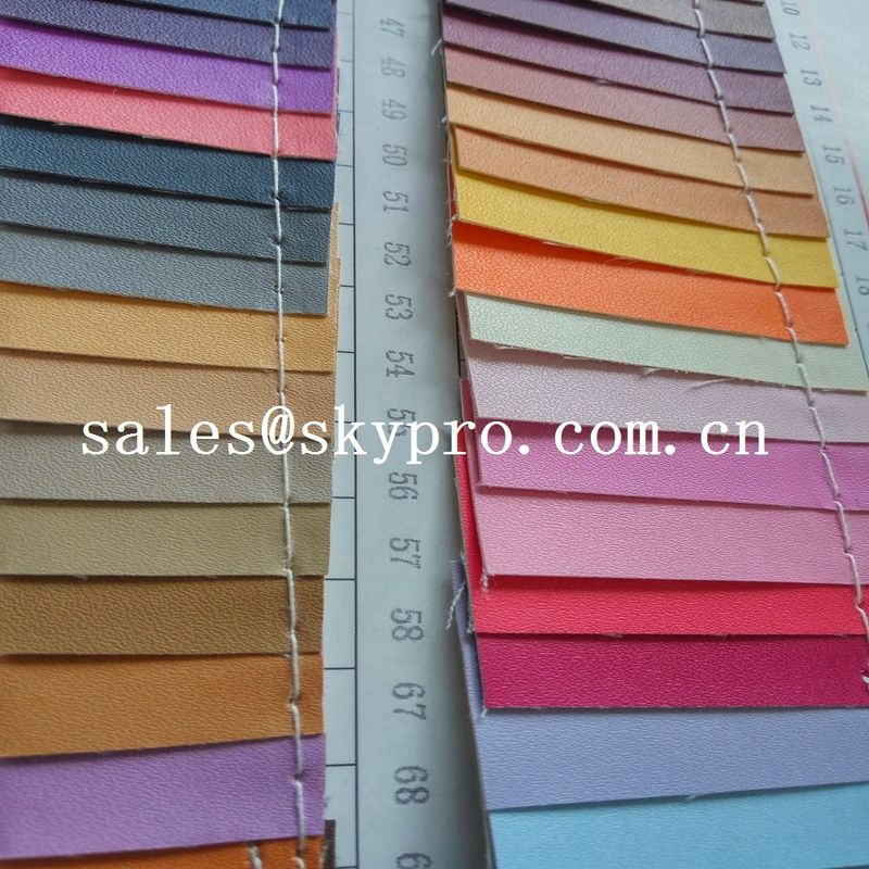 Smooth PU Synthetic Leather / PVC Synthetic Leather Material For Making Bags