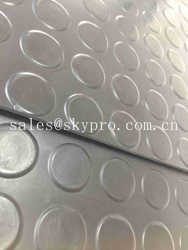 Coin Pattern Round Button Rubber Mats Circular Studded 2mm – 8mm Thickness