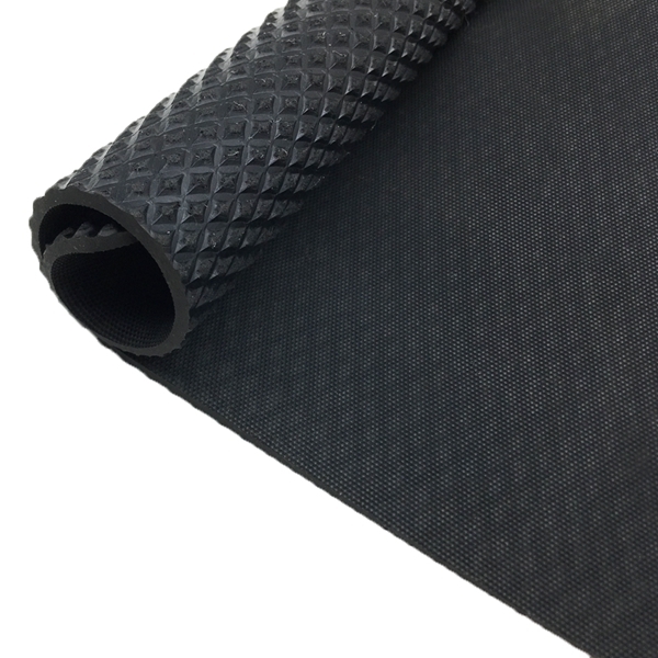 Super thin 3mm soft black rough top anti-slip small diamond rubber matting