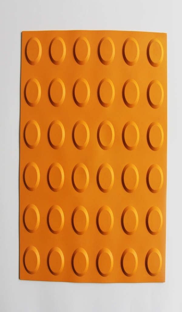 High quality 25*25cm rubber blind road yellow rubber floor tile paving bricks