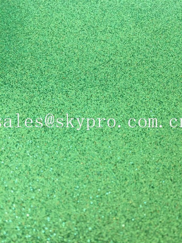 Green Anti – UV  Glitter EVA Foam Rubber Sole Sheet Soft 1mm Thickness Deversified Colors Embossed Plastic Sheet Roll
