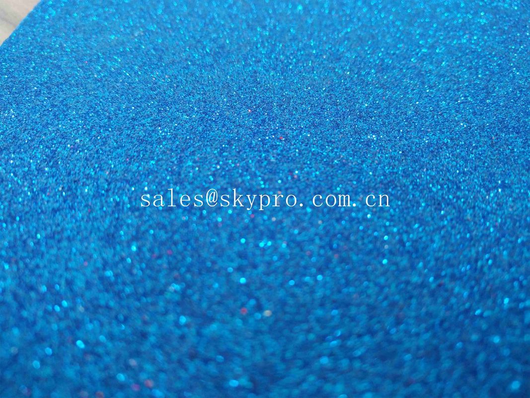 Flexible EVA Foam Rubber Sheets 1mm Thickness Blue Self – Adhesive Glitter