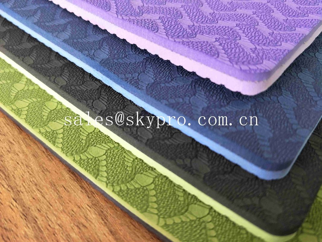 No Smell Custom Print Double Layer EVA Foam Sheet Eco Anti Slip TPE Yoga Mat Colorful