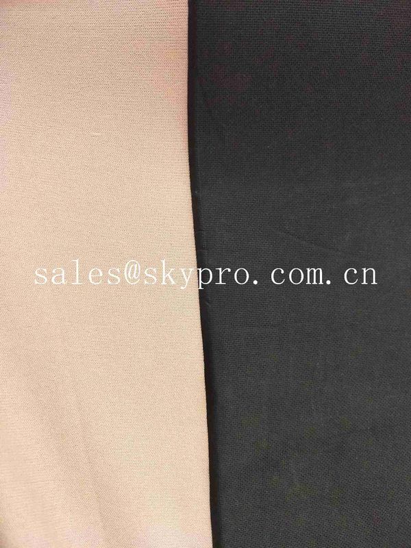 Fireproof Anti – Aging Black CR Beige Neoprene Fabric Roll CR Foam Rubber Sheet