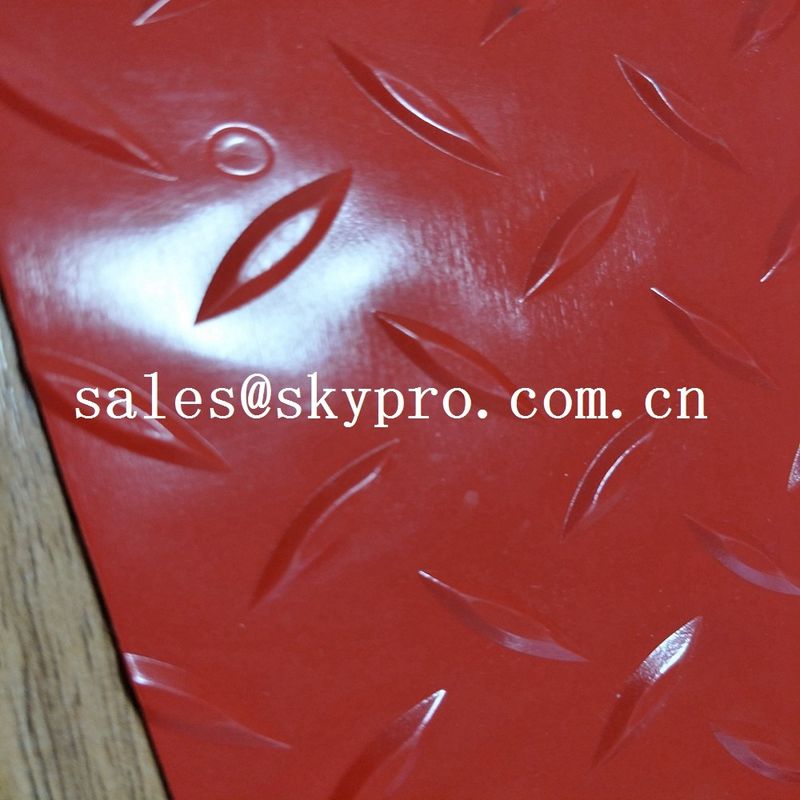 Black 2mm / 3mm Plastic Sheet PVC anti slip vinyl film roll pvc fine ribbed floor mat