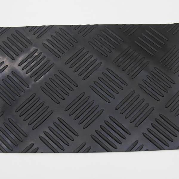 Heavy duty anti slip outdoor weather resistance 5 bars checker plate rubber matting