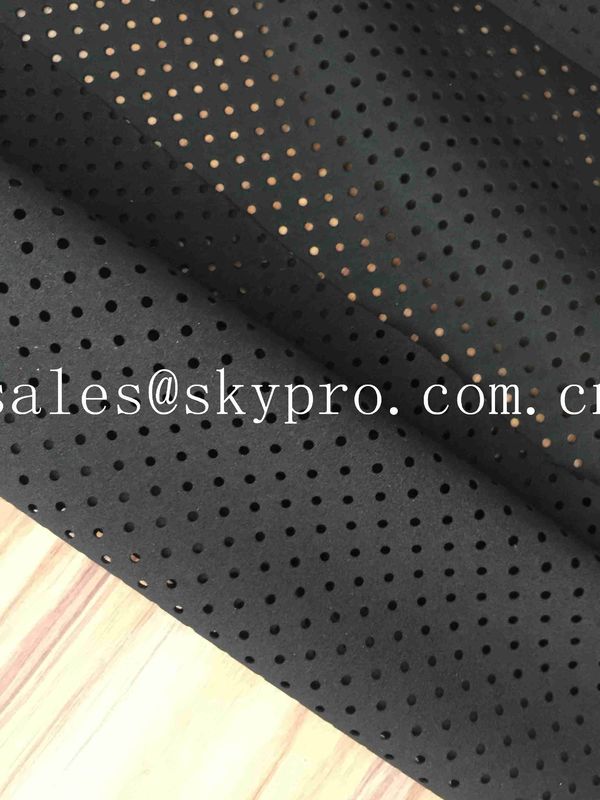Breathable SBR Neoprene Fabrics Foam Roll Super Thin Black Perforated Neoprene