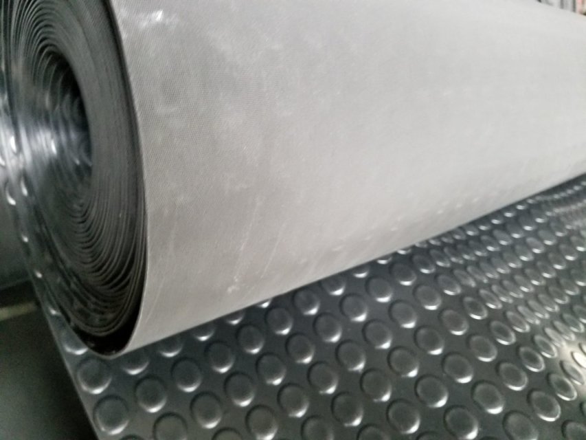 Surface round button anti slip rubber sheet flooring mat