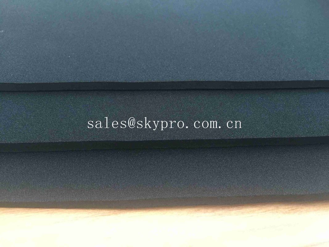 3mm Elastic Laminated Double Side N Fabric Fireproof Sealing Black CR Foam Neoprene Sheet