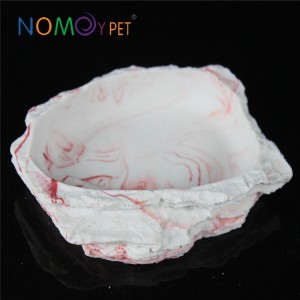Resin bowl pink lines S