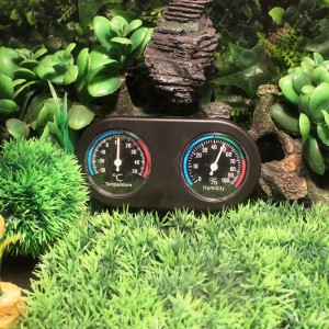 Double dial thermometer and hygrometer
