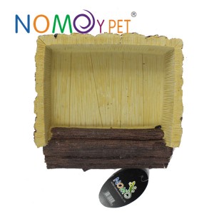Resin wooden ramp and food bowl L