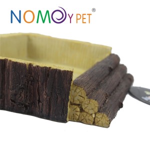 Resin wooden ramp and food bowl L