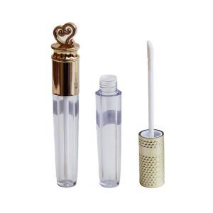 Clear transparent gold empty custom liquid lipstick tubes packaging