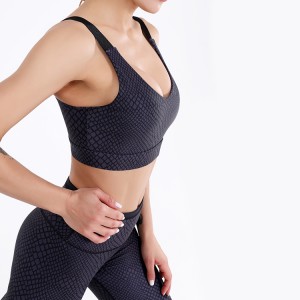 Women latest design sexy print high impact sports lady sex bra