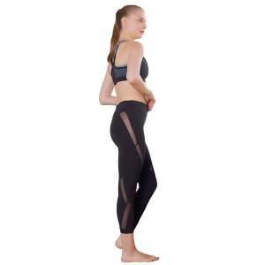 Super soft polyester yoga pants,mesh yoga spandex pants leggings for women