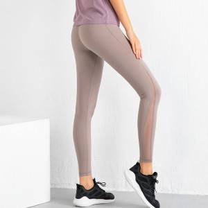 Sports Leggings Yoga Pants Gym Tights Women Running High Waist Mesh Leggings