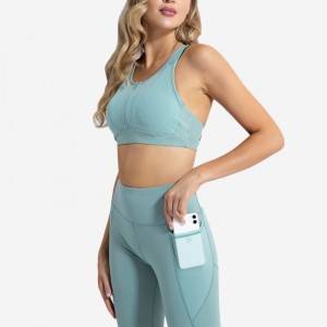 Wholesale Sport Suit Women Fitness Clothing Active Wear Set Gym Sportswear Running Leggings Yoga Set