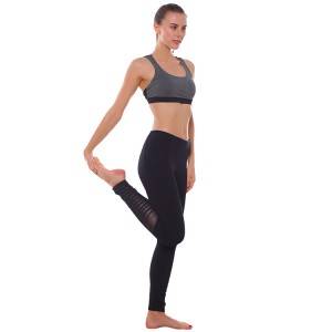 Custom women gym clothes workout fitness sport gym mesh jogger yoga leggings pants with phone pocket