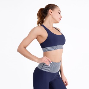 New fashion stylish Sexy strappy yoga wear custom sports bra logo gym wear fitness