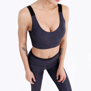 Women latest design sexy print high impact sports lady sex bra