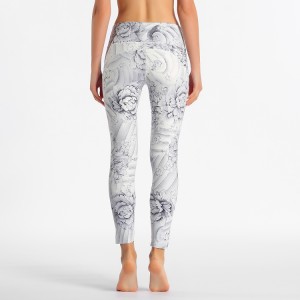 Custom yoga fitness yoga pants women leggings activewear leggings fully sublimated print gym clothes with pockets