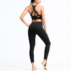 Women Blank Custom Gym Wear Tracksuit Set Sports Bra and Leggings Yoga Suit 2 Pieces Yoga Sets