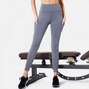 Wholesale woman running active wear workout squat proof pocket yoga pants leggings