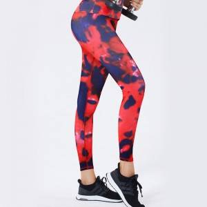 Women fitness high quality sublimation printing butt lift yoga gym tight pants