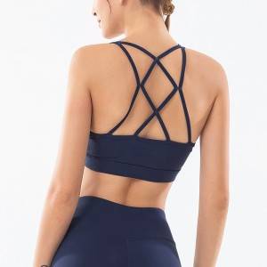 Custom ladies sport bra vest top fitness active wear wholesale push up yoga sports bra