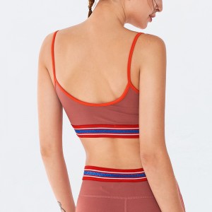 Women’s fashion sex U neck strap activewear running fitness yoga sports bra