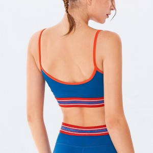 Women’s fashion sex U neck strap activewear running fitness yoga sports bra