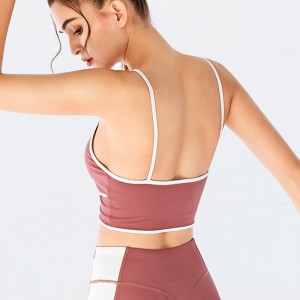 Newly design high quality gym fitness yoga wear apparel v neck sports yoga bra