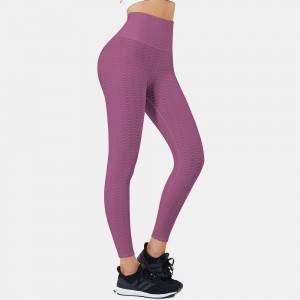 Spandex sports pants wholesale women white butt lift textured yoga leggings