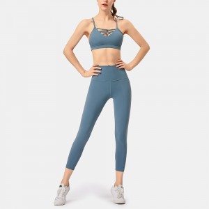 Wholesale ladies girls gym sport suit OEM custom women fitness yoga wear sets
