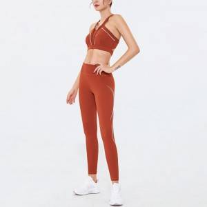 Women activewear oem fitness clothes yoga wear leggings pants and sport bra set