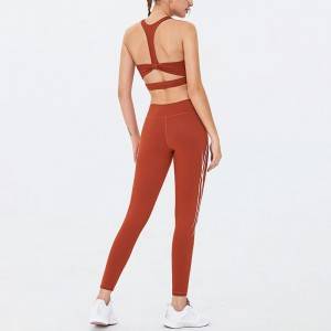 Women activewear oem fitness clothes yoga wear leggings pants and sport bra set