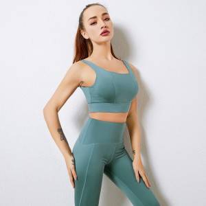 Wholesale GYM Cloth Running Track Pants U Back Sports Suits Women Fitness Yoga Set