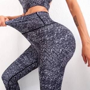 Fashion New Style Sublimation Print High Waisted Tight Yoga Leggings For Women