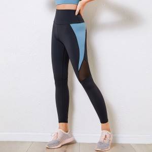 Women Custom Hot-selling high waisted workout mesh patchwork yoga leggings