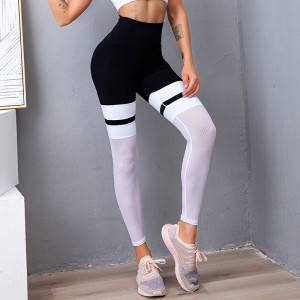 2020 Women Mesh Splice Sports GYM Tights Pants Butt Lift High Waist Leggings