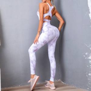 Ladies Workout Clothing Sports Bra Fitness Leggings Women Gym Wear Yoga Set