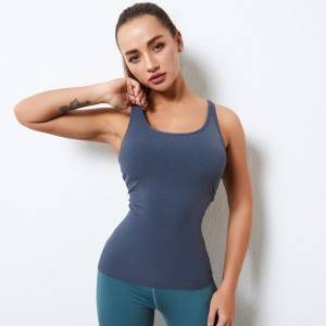 Hot sale fitness racer back tank tops workout yoga sexy tank top women