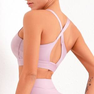 High impact push up tops women gym wear workout fitness athletic sports bra