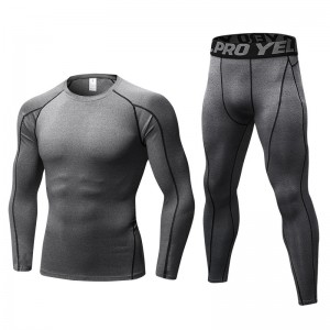 Men Sportswear sets Fitness Yoga Wear Suit Breathable Elastic Running Gym set