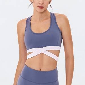Wholesale Sexy Fitness Athletic Wear Women High Impact Breathable Cross Gym Sports Yoga Bra Custom Sports Bra